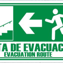 Ruta de Evacuación hacia Escalera Izquierda