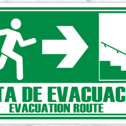 Ruta de Evacuación (hacia escalera)